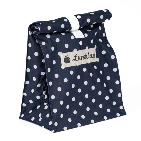 Lunchbag blau-weiß gepunktet L-02 – Bild 3