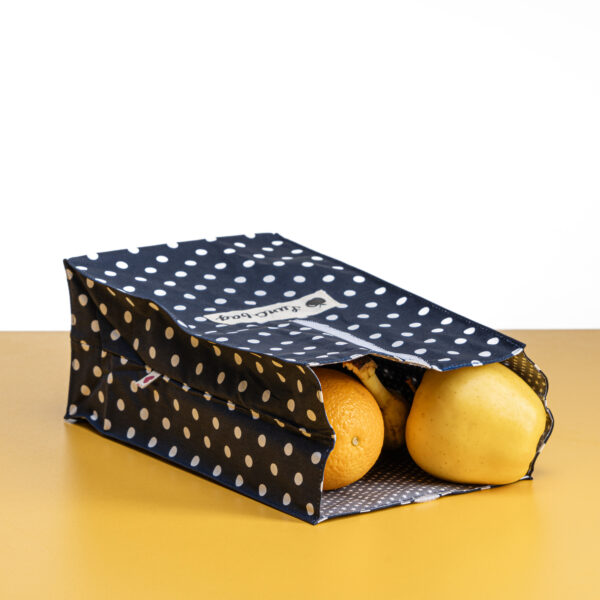 Lunchbag blau-weiß gepunktet L-02 – Bild 4