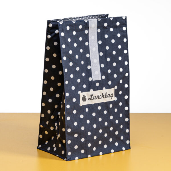 Lunchbag blau-weiß gepunktet L-02 – Bild 6