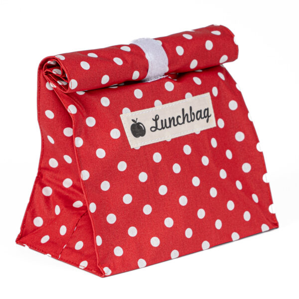 Lunchbag rot-weiß gepunktet L-01 – Bild 3