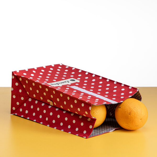 Lunchbag rot-weiß gepunktet L-01 – Bild 4