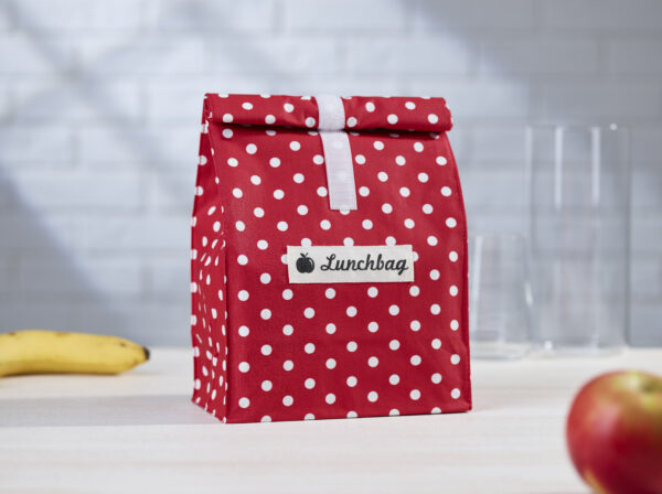 Lunchbag rot-weiß gepunktet L-01 – Bild 2