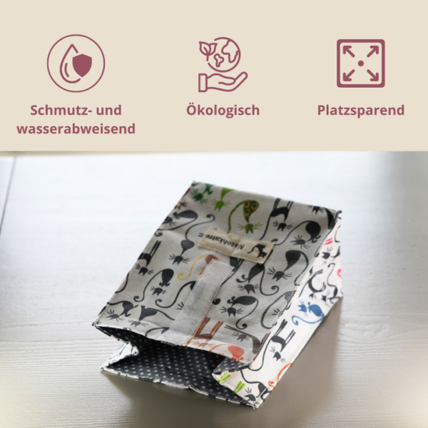 Snackbag "Naschkatze" Motiv retro Katzen S-06 – Bild 7