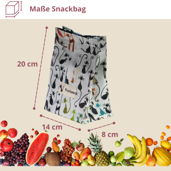 Snackbag "Naschkatze" Motiv retro Katzen S-06 – Bild 4