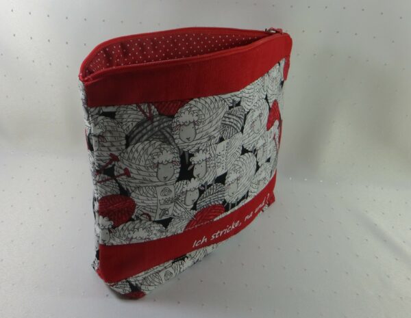 Stricktasche mit Aufdruck "ich stricke, na und...?" – Bild 2