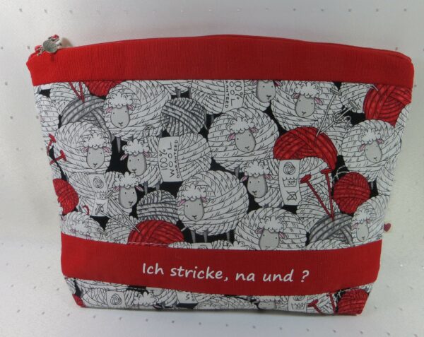 Stricktasche mit Aufdruck "ich stricke, na und...?" – Bild 4