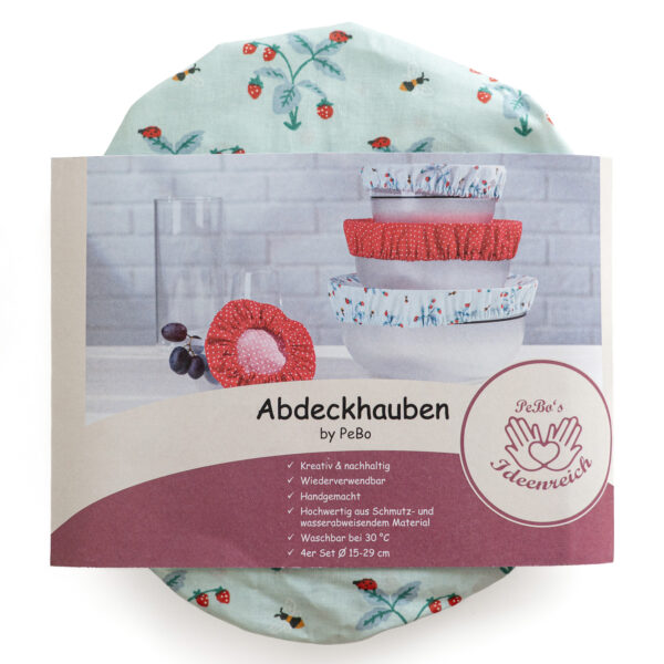 Abdeckhauben 4er Set - mini Bienen/Blümchen – Bild 3