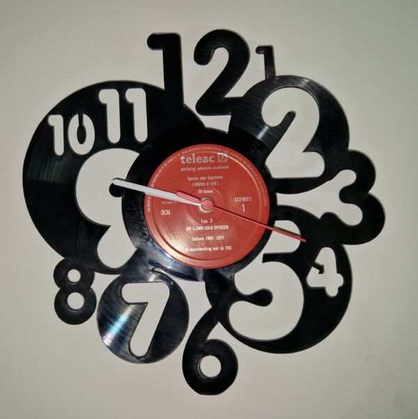 upcycling Schallplatten Wanduhr "Zahlen"