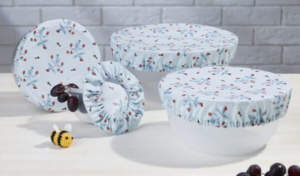 Abdeckhauben 4er Set - mini Bienen/Blümchen