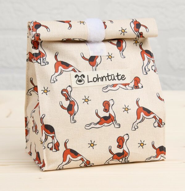 Snackbag "Lohntüte" Motiv Hundejoga S-16