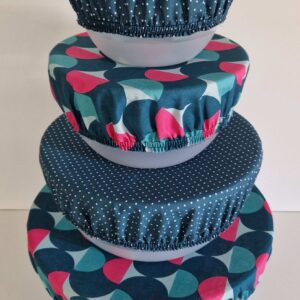 Abdeckhauben 4er Set - rot / grün