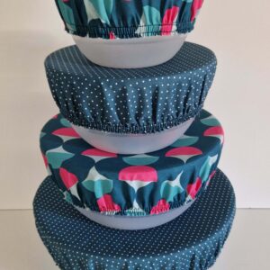 Abdeckhauben 4er Set - grün / rot