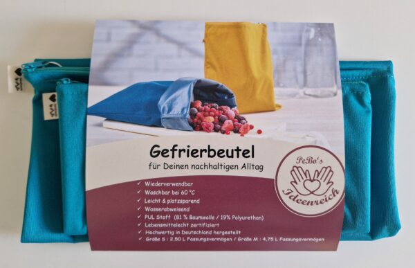 Gefrierbeutel Set  Gr. S + M -zero waste- G-11 – Bild 2