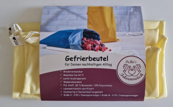 Gefrierbeutel Set  Gr. S + M -zero waste- G-12 – Bild 2
