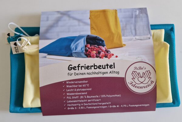 Gefrierbeutel Set  Gr. S + M -zero waste- G-10 – Bild 2