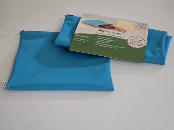 Gefrierbeutel Set  Gr. S + M -zero waste- G-13 blau – Bild 2