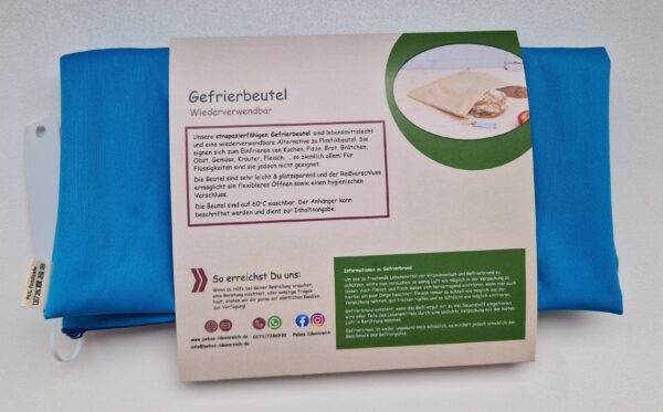 Gefrierbeutel Set  Gr. S + M -zero waste- G-13 blau – Bild 4