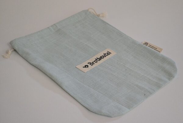 Leinen Brotbeutel  „klein“ 31 x 22cm Farbe "pastell-mint" – Bild 2