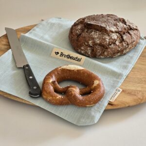 Leinen Brotbeutel  „groß“ 40 x 31cm Farbe "pastell-mint"