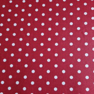 Beschichtete Baumwolle / Traumhaftes Wachstuch "rot mit weißen Punkten"
