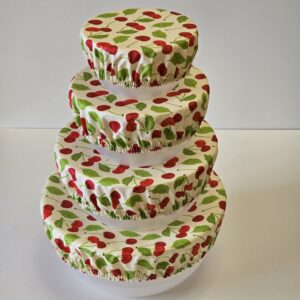 Abdeckhauben 4er Set - Kirschen