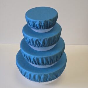 Abdeckhauben 4er Set - uni blau