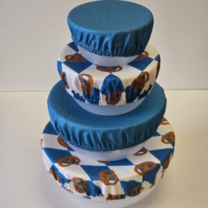 Abdeckhauben 4er Set - Motiv Bayern / uni blau