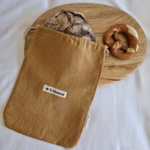 Leinen Brotbeutel  „groß“ 40 x 31cm Farbe "gelb"