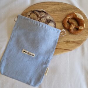 Leinen Brotbeutel  „groß“ 40 x 31cm Farbe "hellblau"
