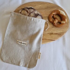 Leinen Brotbeutel  „groß“ 40 x 31cm Farbe "naturell"