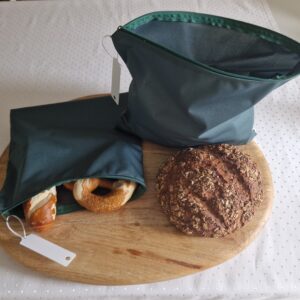 Gefrierbeutel Set  Gr. S + M -zero waste- "Jägergrün"
